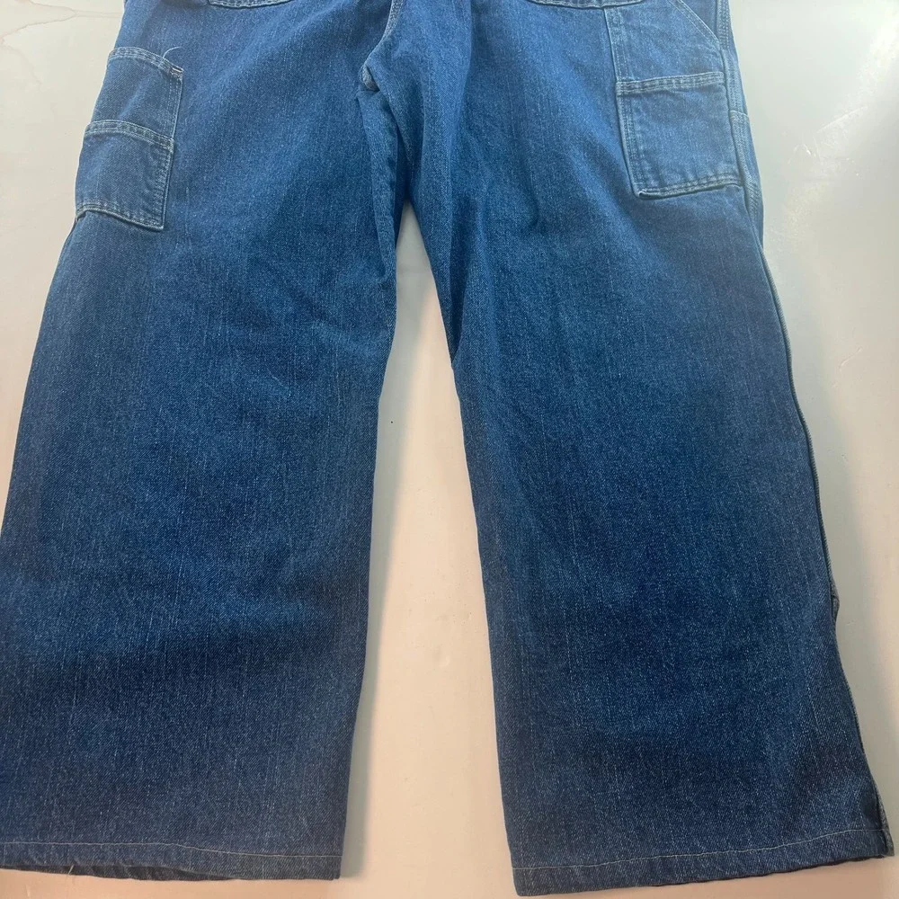 Dickies‎ Men's Carpenter Jeans 44x28 Heavy Denim Straight Wide Leg Altered READ